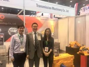 Visitors at IMTS at Transcyko stand Group Photo