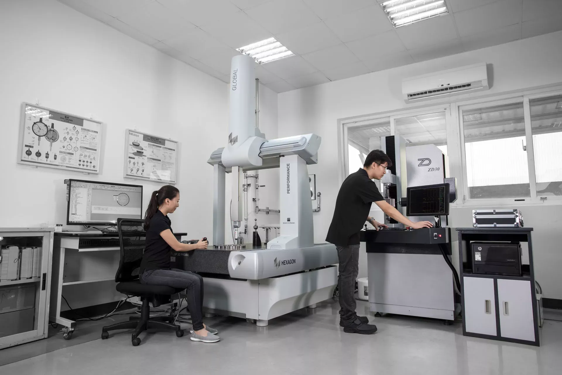 关闭减速器零件的3D坐标测量